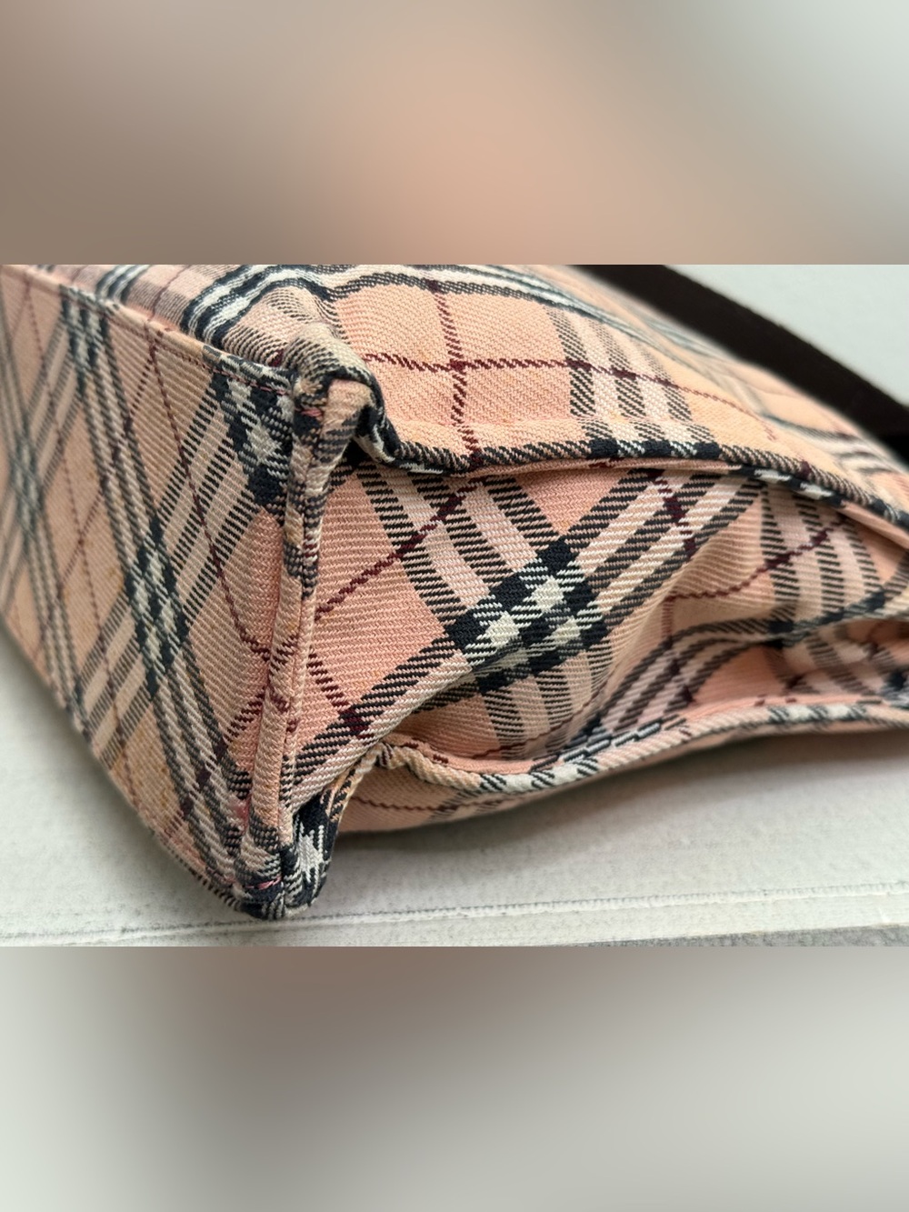 BURBERRY Blue Label Pink Nova Check Tote Bag - Picture 9 of 12